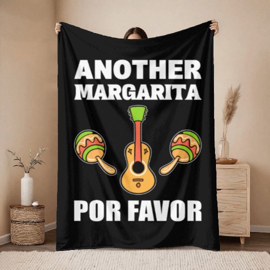 Margarita Por Favor Mexican Gift Throw Blankets