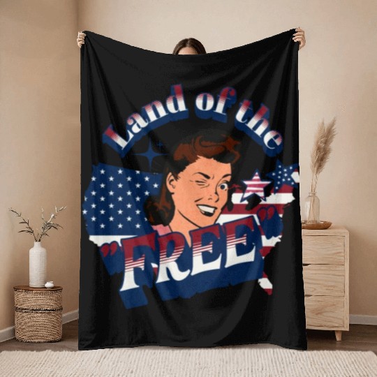 Land of the "Free" Throw Blankets