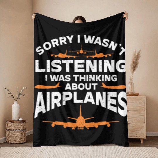 Pilot Quote Flight Lover Aircraft Aviation Throw Blankets