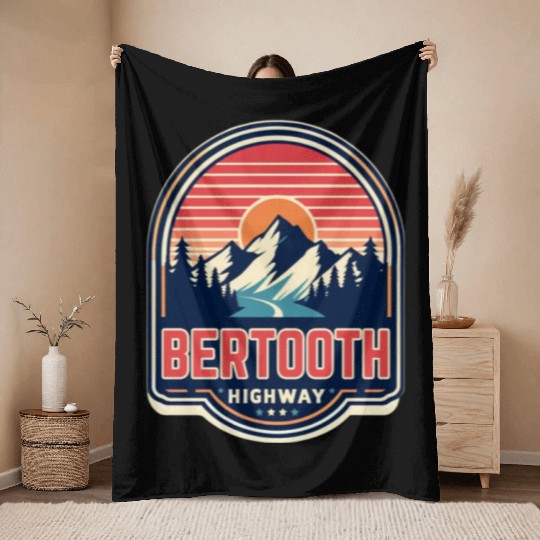 Beartooth Highway US 212 Throw Blankets