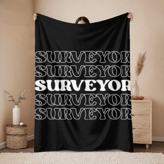 Surveyor Mapper Land Surveyor Geospatial Expert Throw Blankets