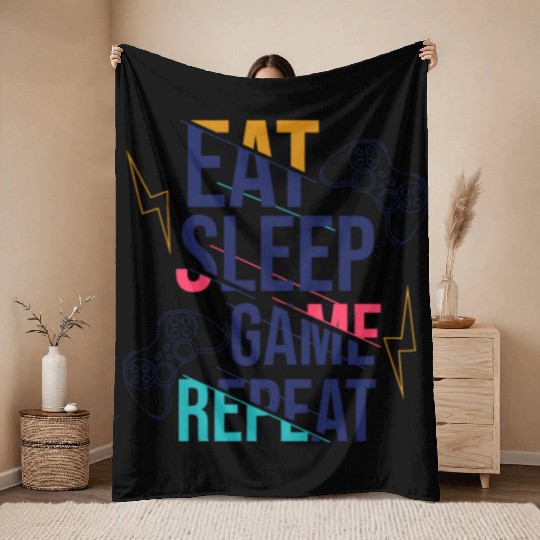 modern typography game quote Throw Blankets