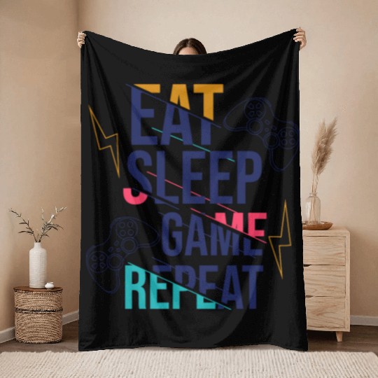 modern typography game quote Throw Blankets