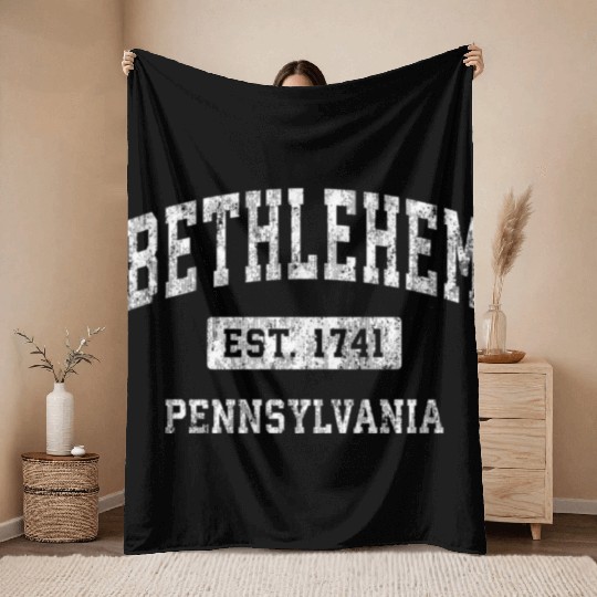 Bethlehem Pennsylvania Pa Established Sports Throw Blankets
