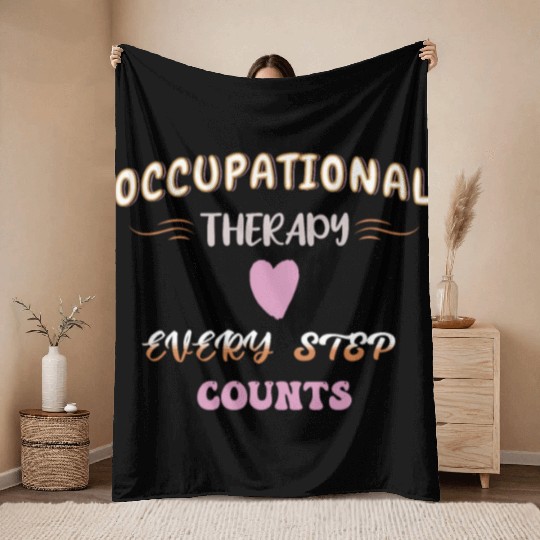 Occupational Therapy OTEvery Step Counts Vintage Throw Blankets