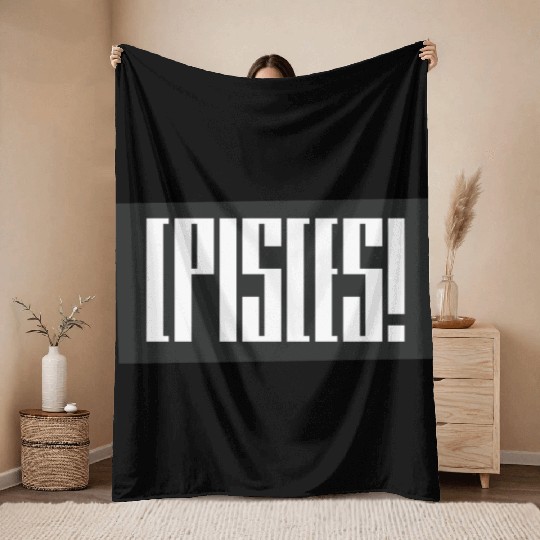 pisces zodiac Throw Blankets