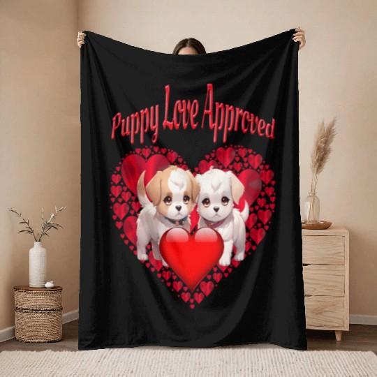 Puppy Love Approved Throw Blankets