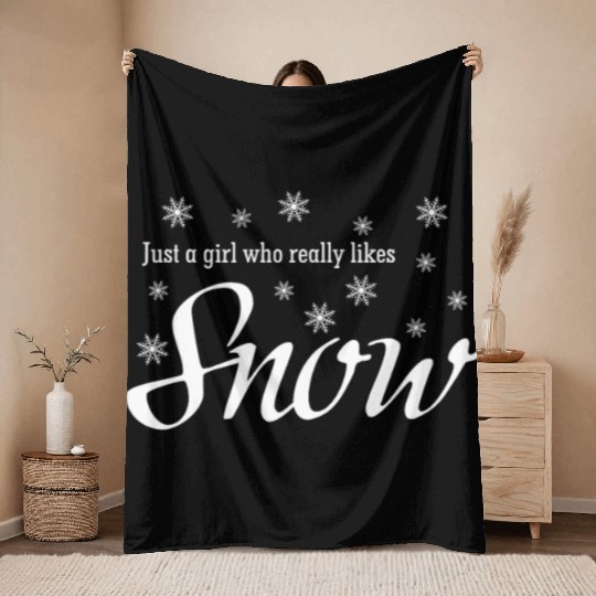 Snow Winter Snowflake Snowflakes Throw Blankets