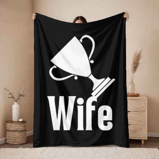 Trophy Wife Throw Blankets