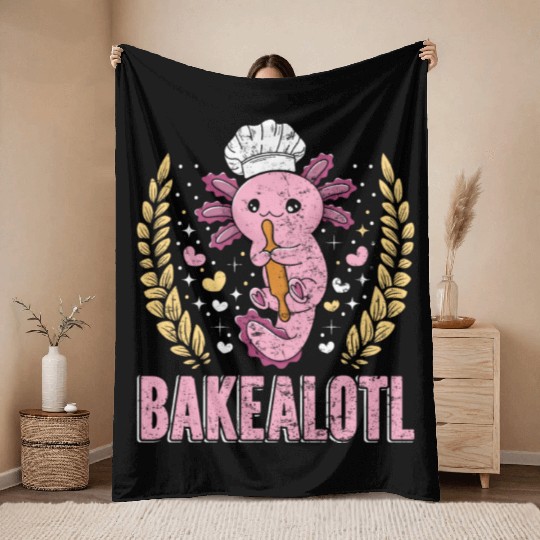 Bake House Bakealotl Baking Lovers Baking Bread Throw Blankets