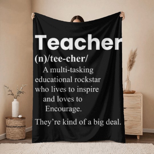 Teacher Definition Teacher Appreciation Throw Blankets