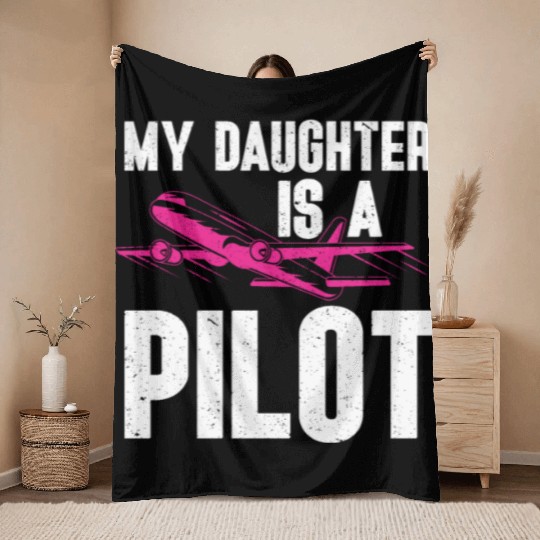 Pilot Quote Flight Lover Aircraft Aviation Throw Blankets