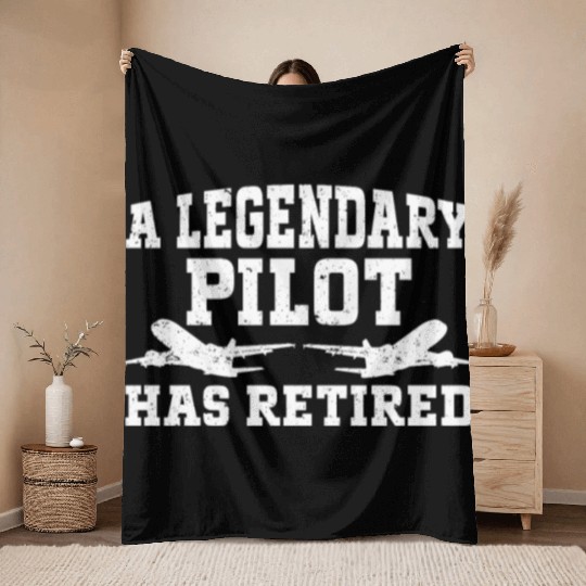 Pilot Quote Flight Lover Aircraft Aviation Throw Blankets