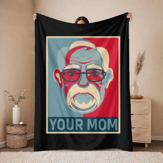 Funny Sigmund Freud Psychology Psychologist Throw Blankets