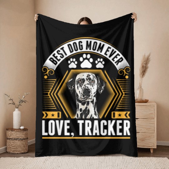 Best Great Dane Dog Mom Ever Love Tracker Throw Blankets