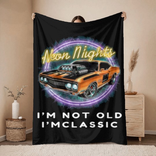 Timeless Neon Statement Throw Blankets - Hot Rod