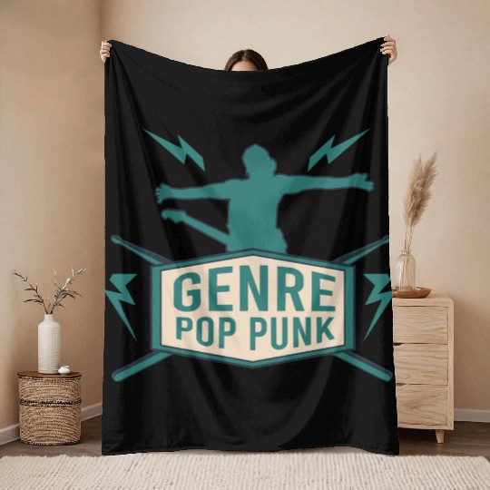 Genre Pop Punk Throw Blankets