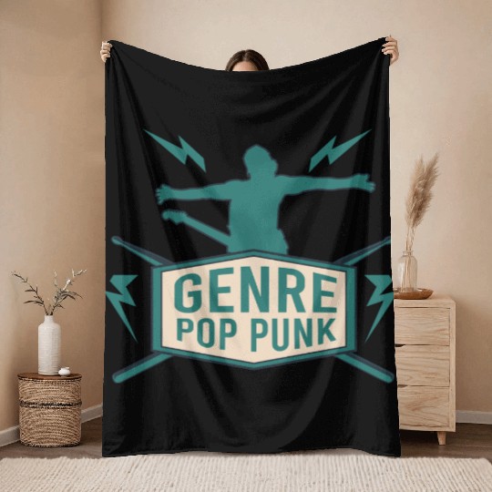 Genre Pop Punk Throw Blankets