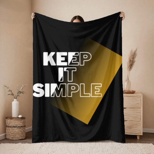 keep it simple Throw Blankets