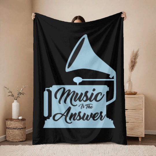 Music is the Answer Throw Blankets