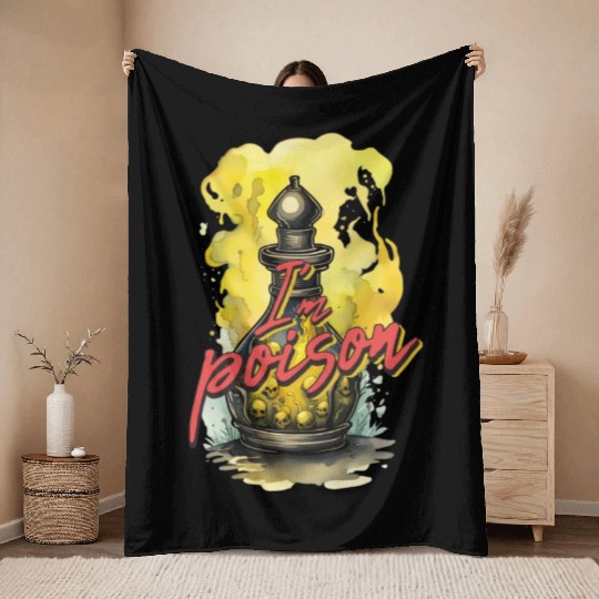 I'm poison Throw Blankets