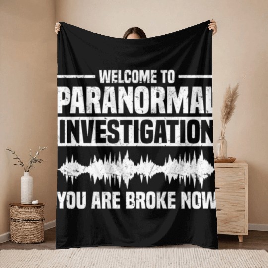 Ghost Hunt | Ghost Hunters Scary Gift Ideas Throw Blankets