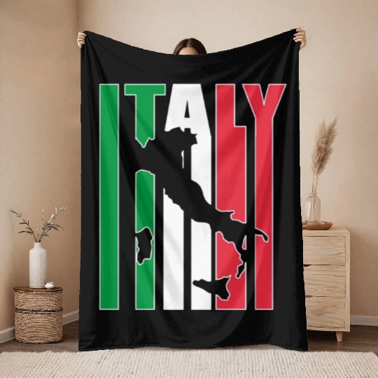 Italy Vintage Countries Italian Culture Flag Throw Blankets