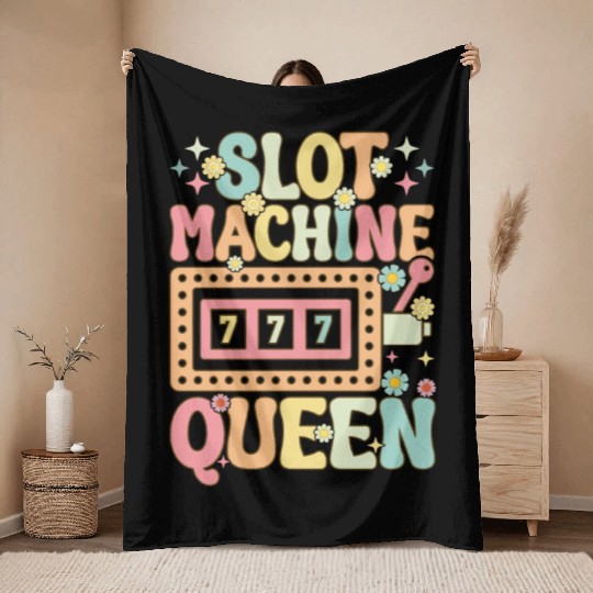 Groovy Casino Lover Gambling Throw Blankets