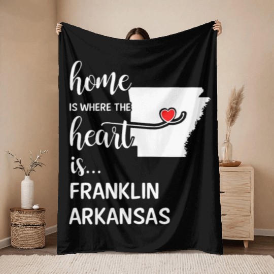 Franklin County Arkansas Is Where My Heart Is Cool Throw Blankets