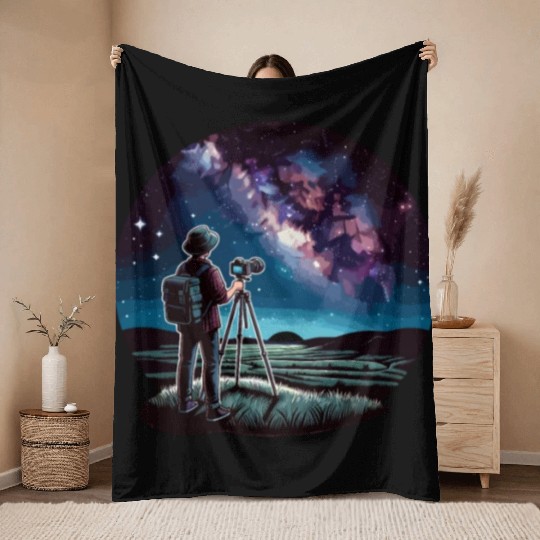Astrophotography Astronomy Space Camera Star Watch Throw Blankets