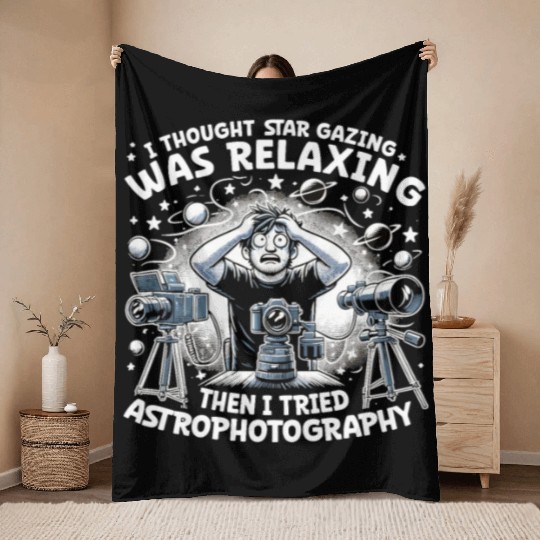 Astrophotography Astronomy Space Camera Star Watch Throw Blankets