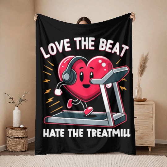Healthy Heart Beat February Cardiac Awareness Throw Blankets