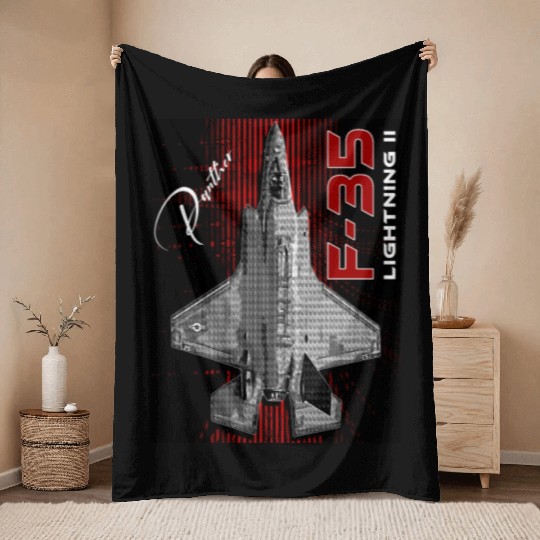 Lockheed Martin F-35 Lightning II Throw Blankets