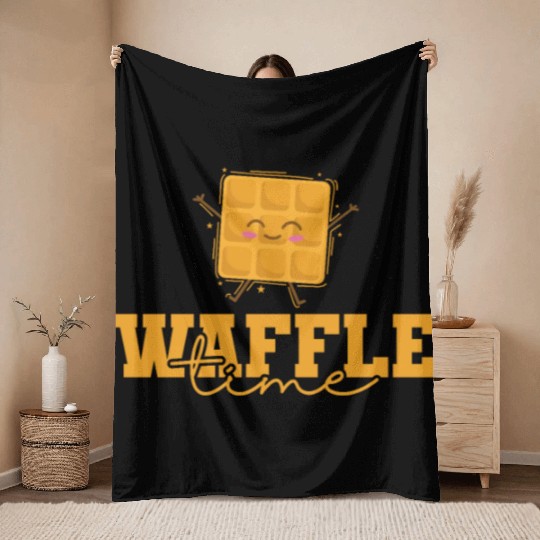 Waffle Time Favorite Food Throw Blankets