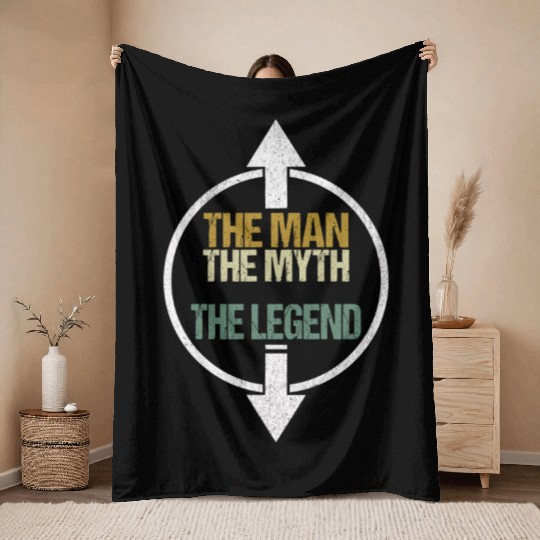 The Man The Myth The Legend Throw Blankets