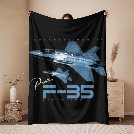 Lockheed Martin F-35 Lightning II Throw Blankets