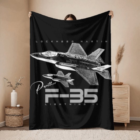 Lockheed Martin F-35 Lightning II Throw Blankets