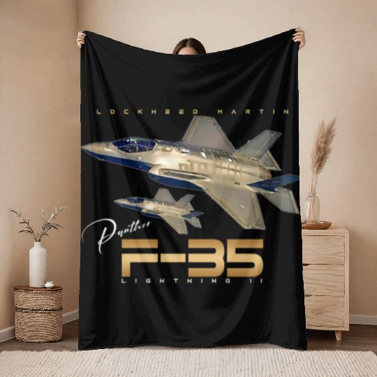 Lockheed Martin F-35 Lightning II Throw Blankets