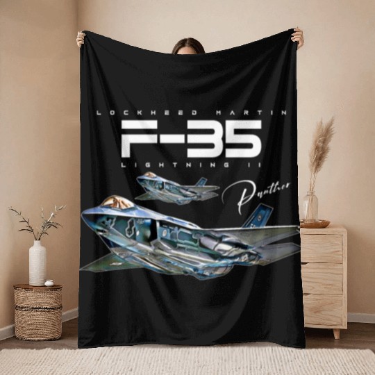 Lockheed Martin F-35 Lightning II Throw Blankets