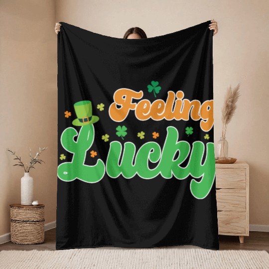 Feeling Lucky St. Patrick's Day Throw Blankets
