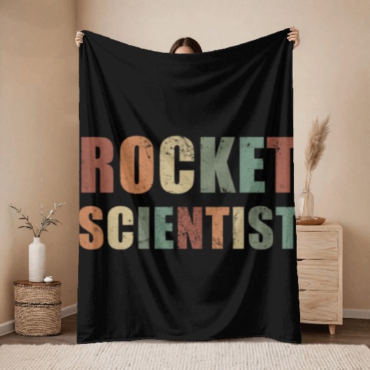 Rocket Scientist Aerospace Engineer Spaceship Throw Blankets