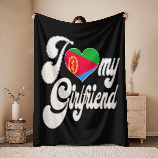 EritreaI Love My Eritrean Girlfriend Throw Blankets