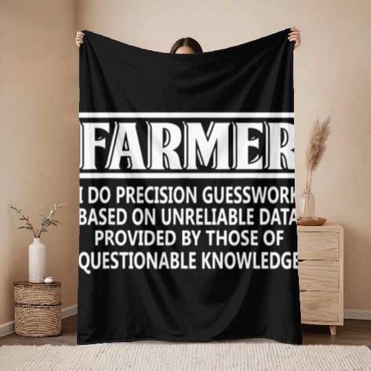 Farmer Definition Throw Blankets