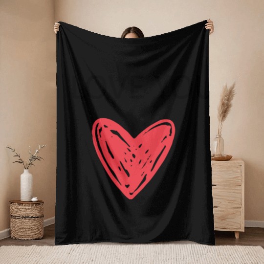 I Love You Throw Blankets