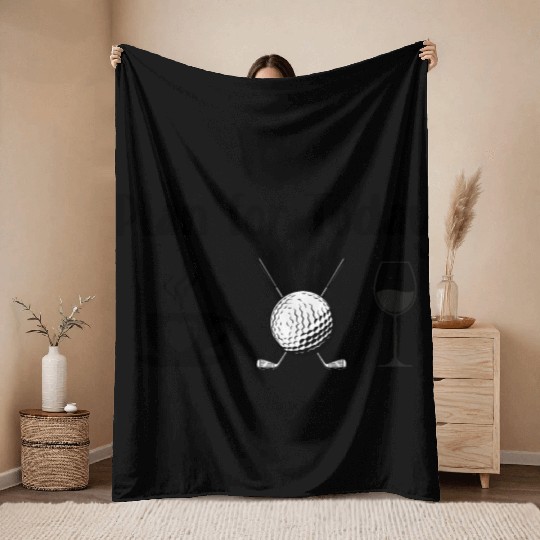 Plan For Today coffee Golf wine Golfer Wine Lover Throw Blankets