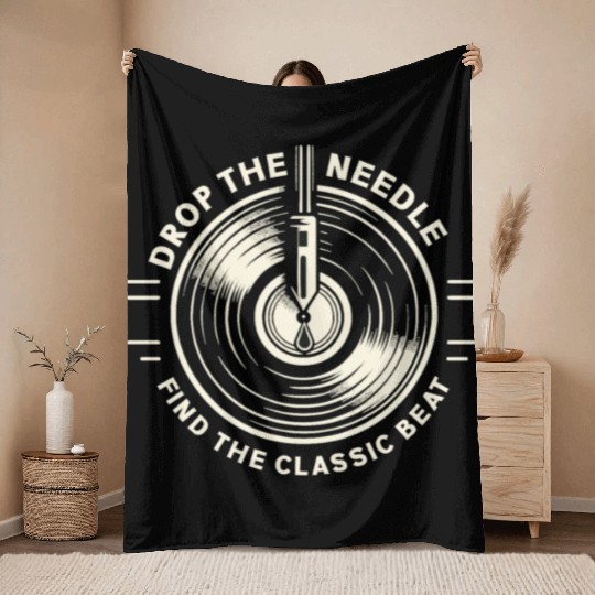 Vinyl Records LP Collector Record Lover Audiophile Throw Blankets