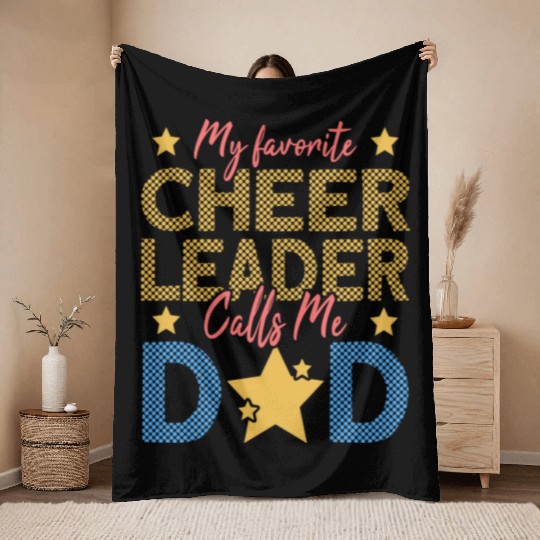 Cheerleader Dad Throw Blankets