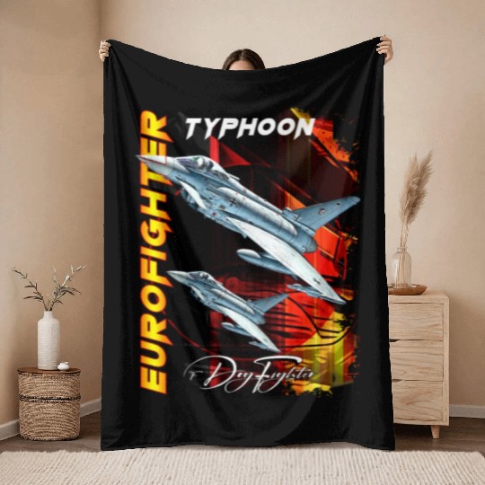 Eurofighter Typhoonn Multirole fighter Jet Throw Blankets