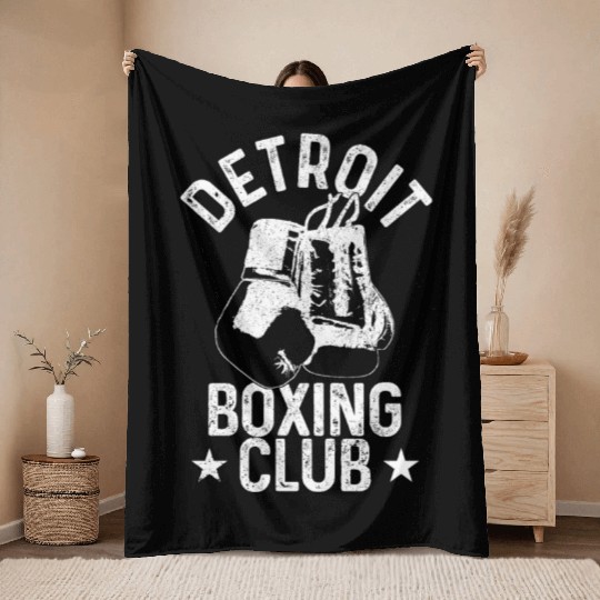 Detroit Michigan Motor City USA Throw Blankets