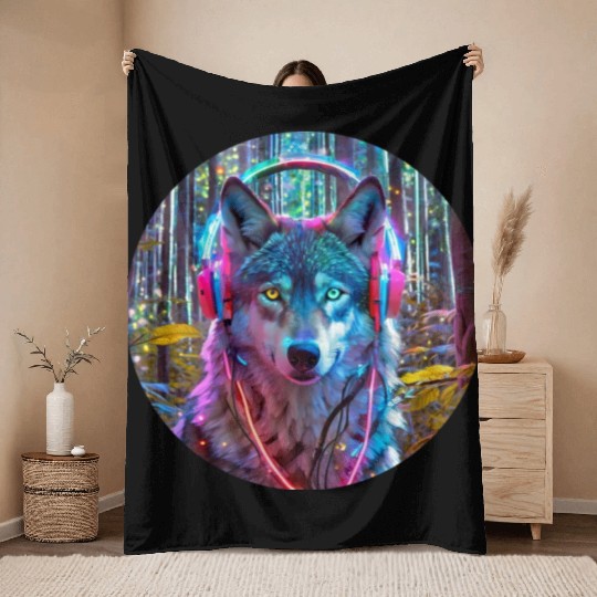 Electric Wilderness Glow 3 Throw Blankets